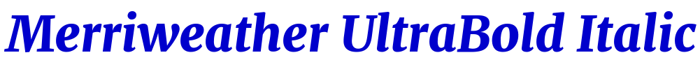 Merriweather UltraBold Italic الخط